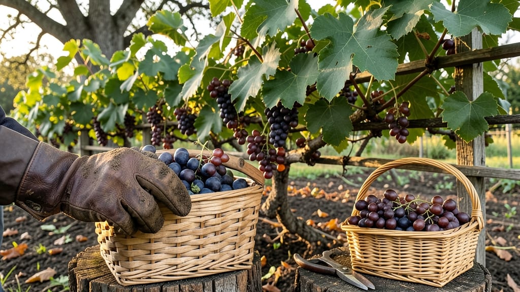 Muscadine Grapes Harvest Time: When Skin Darkens to Deep Purple (3 Key Signs)