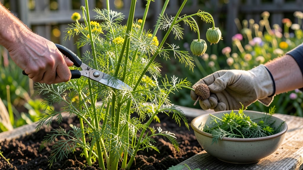 How to Harvest Dill Herb: When Stems Bend Without Snapping