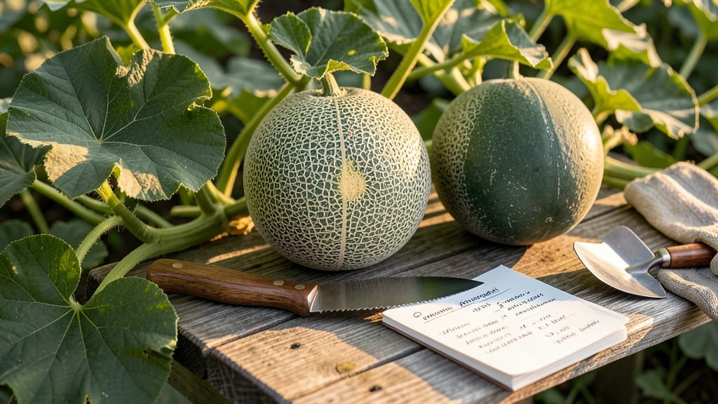 How to Know When to Harvest Cantaloupe: The 3-Step Nose, Thumb, and Stem Test
