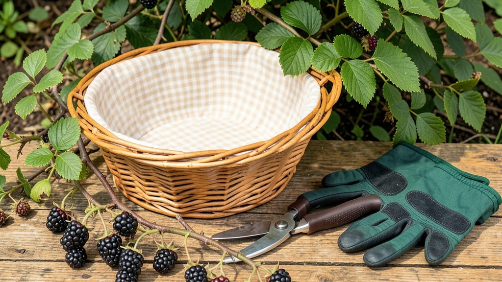 Blackberry Harvest Season in Northern Hemisphere Summer: Pod Color Shift & Stem Twist Test for Peak Ripeness