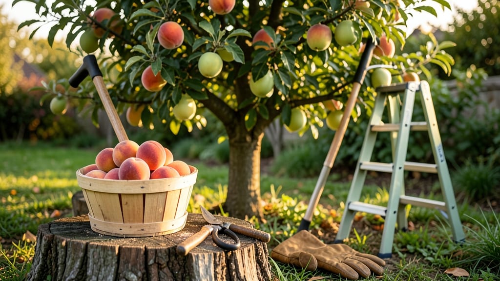 Peach Harvest Time: When Fruits Pull Free & Blush Deep Yellow