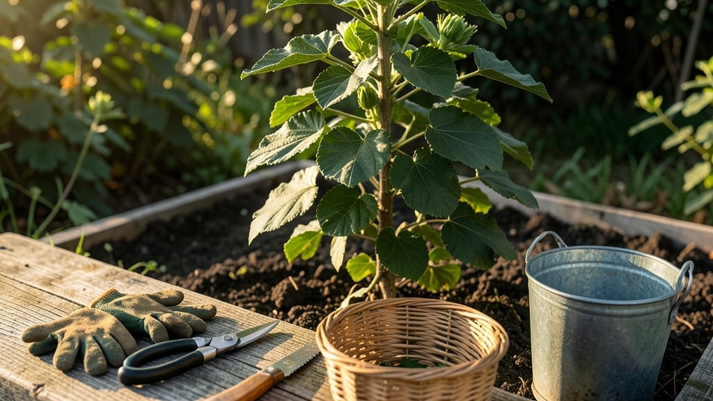 How to Harvest Roselle Hibiscus: Exact Stem Color & Snap Test for Peak Tartness
