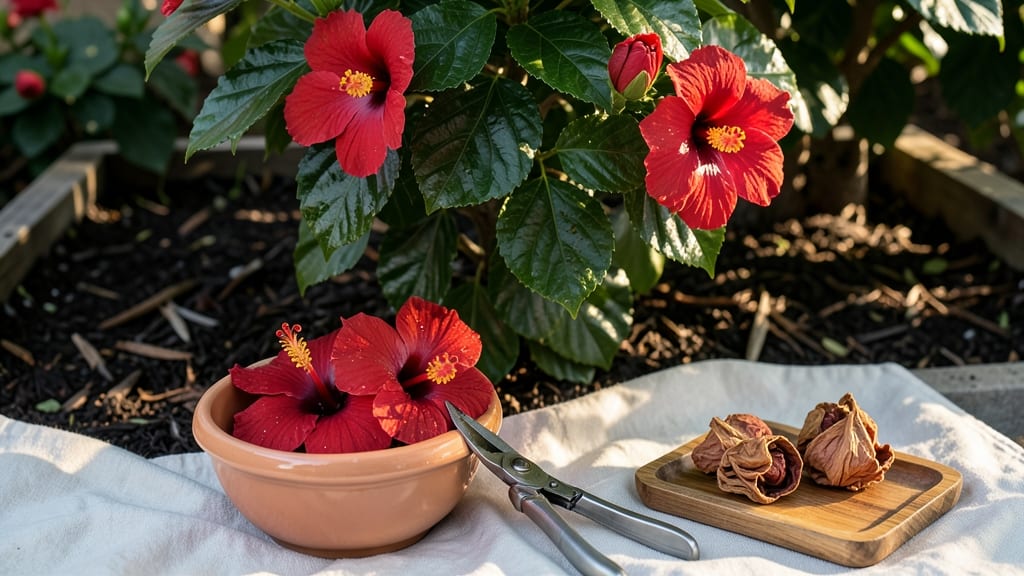 When to Harvest Hibiscus Flowers for Tea: 3 Color-Stage Checks for Peak Flavor
